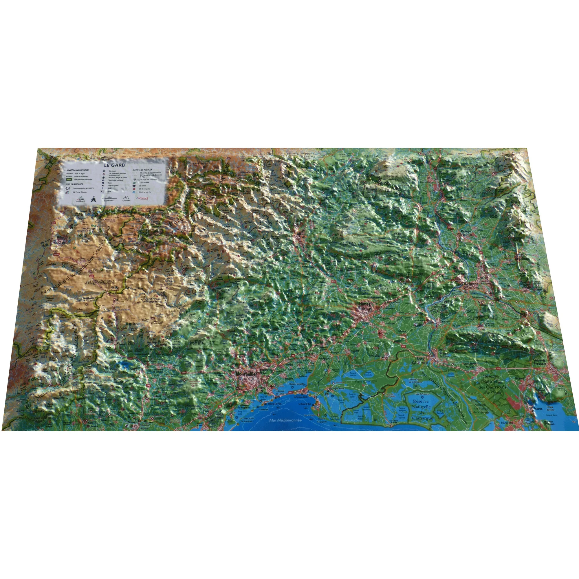 Carte régionale  Le Gard