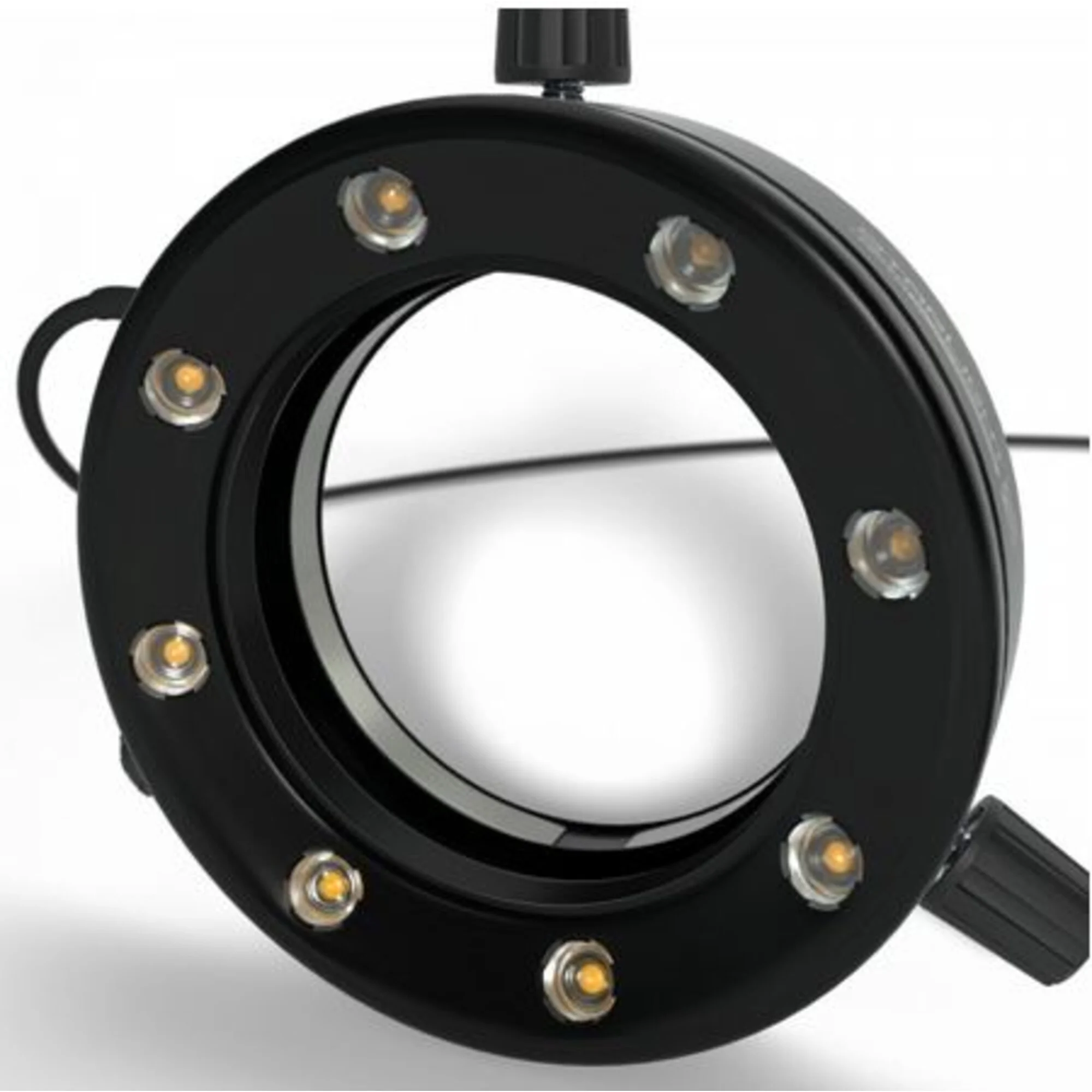 RL66S-80 PW, 8 LED, blanc pur (5600 K), distance de travail 45-180 mm, Ø 66 mm