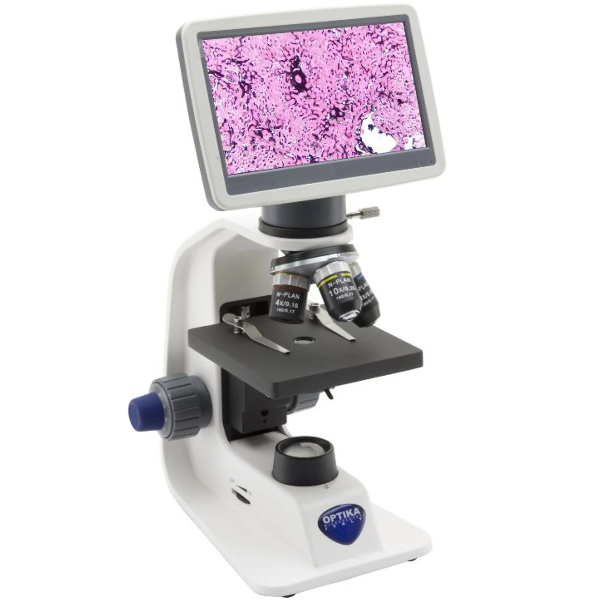 Microscope  B-153V, numérique, mono, DIN, HC, 40x-600x, X-LED 1W, 2 MP, 30fps, LCD