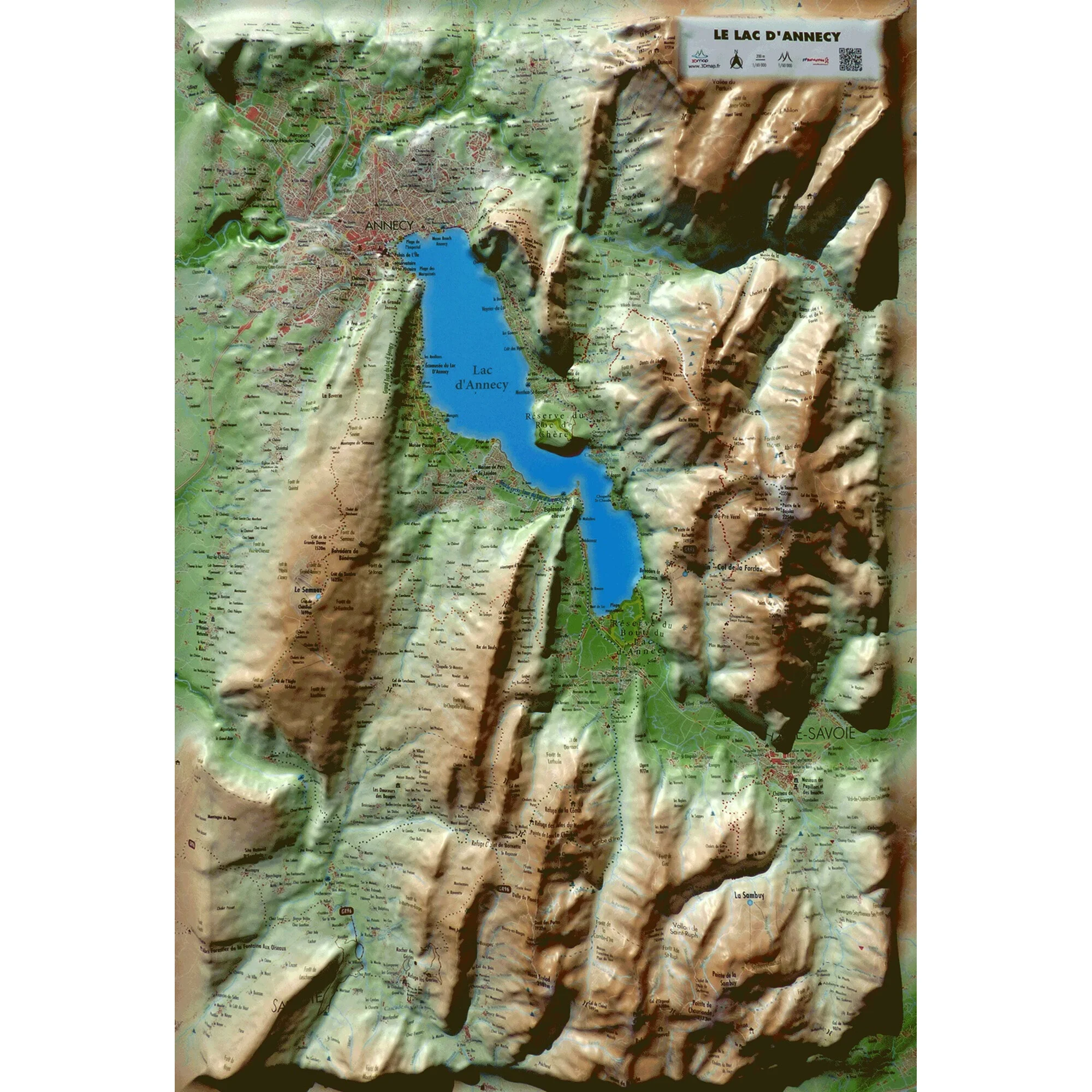 Carte régionale  Le Lac d'Annecy