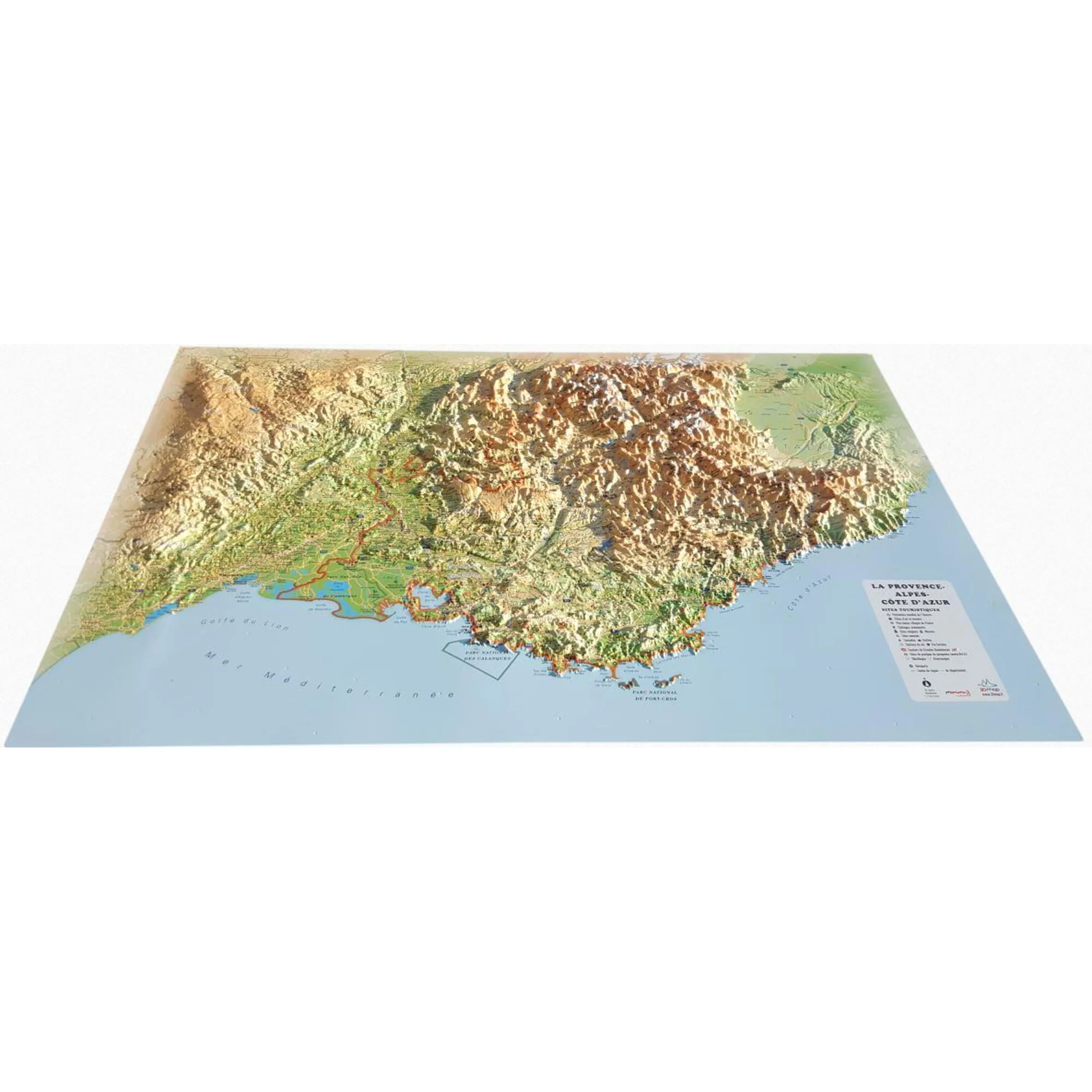 Carte régionale  La Provence-Alpes-Cotes d'Azur