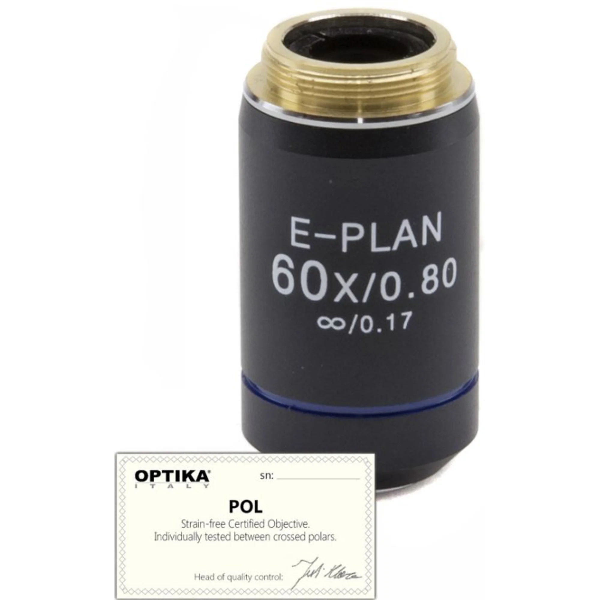 Objectif  60x/0.80, infinity, plan, POL,  (B-383POL), M-149P