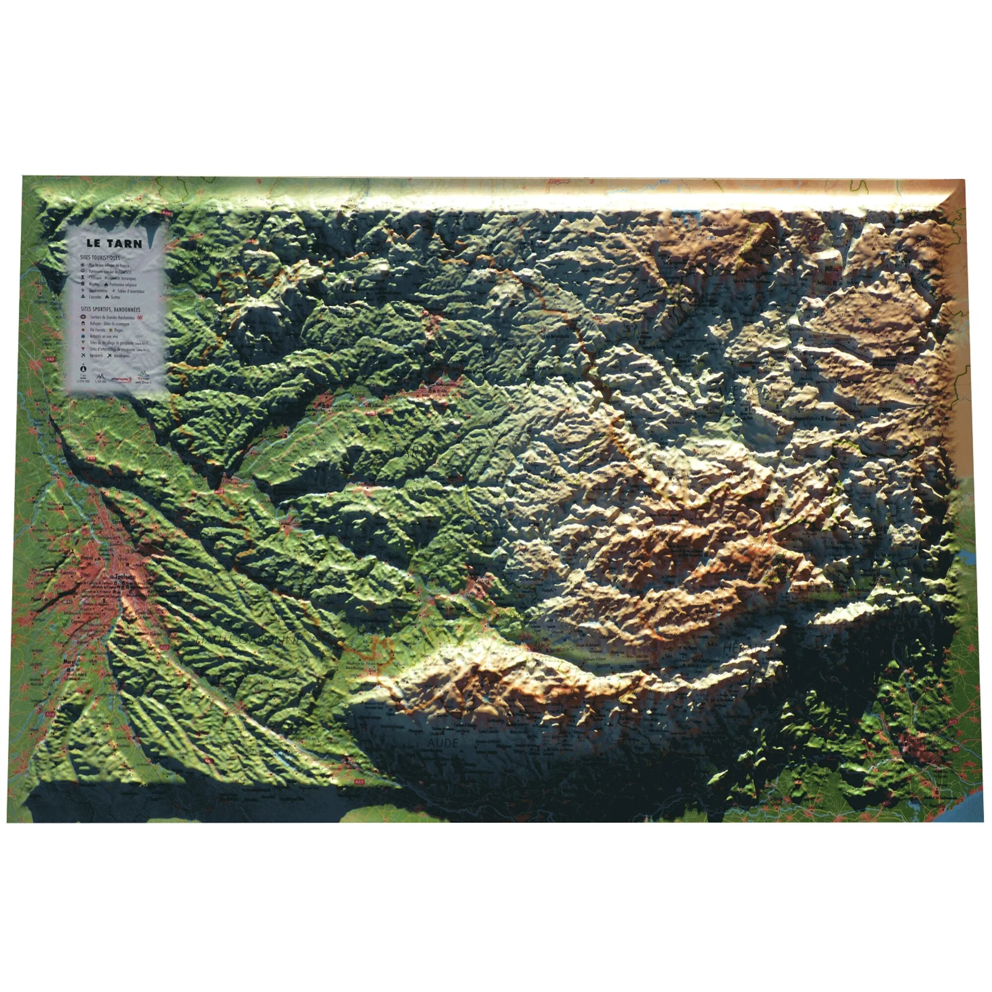 Carte régionale  Le Tarn (61 cm x 41 cm)