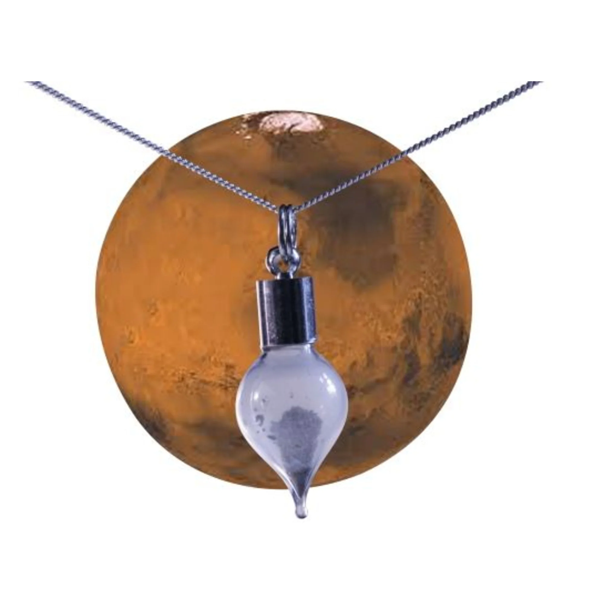 collier poussière de Mars (pendentif forme de goutte)