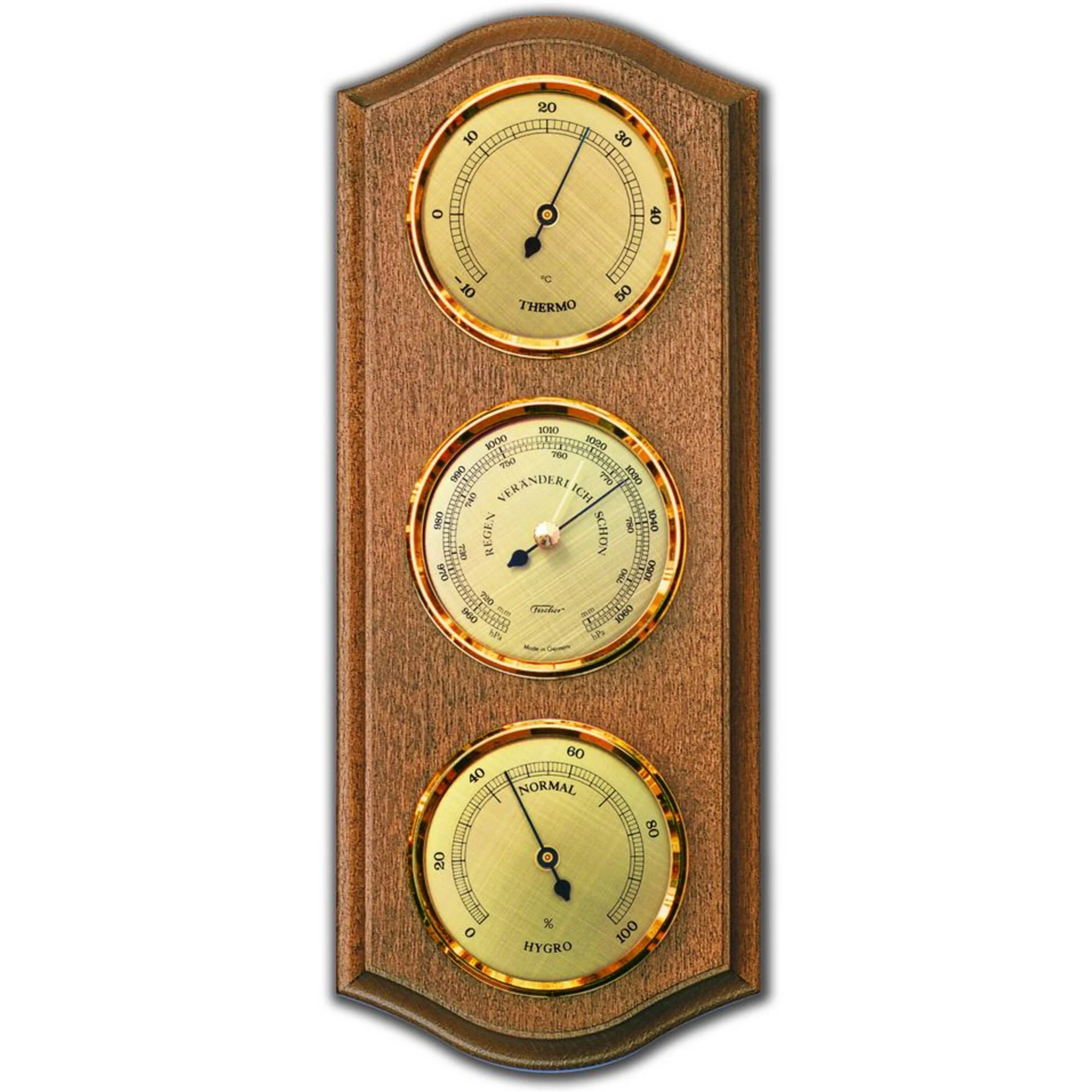 Station météo  Ø 63 mm couleur chêne rustique