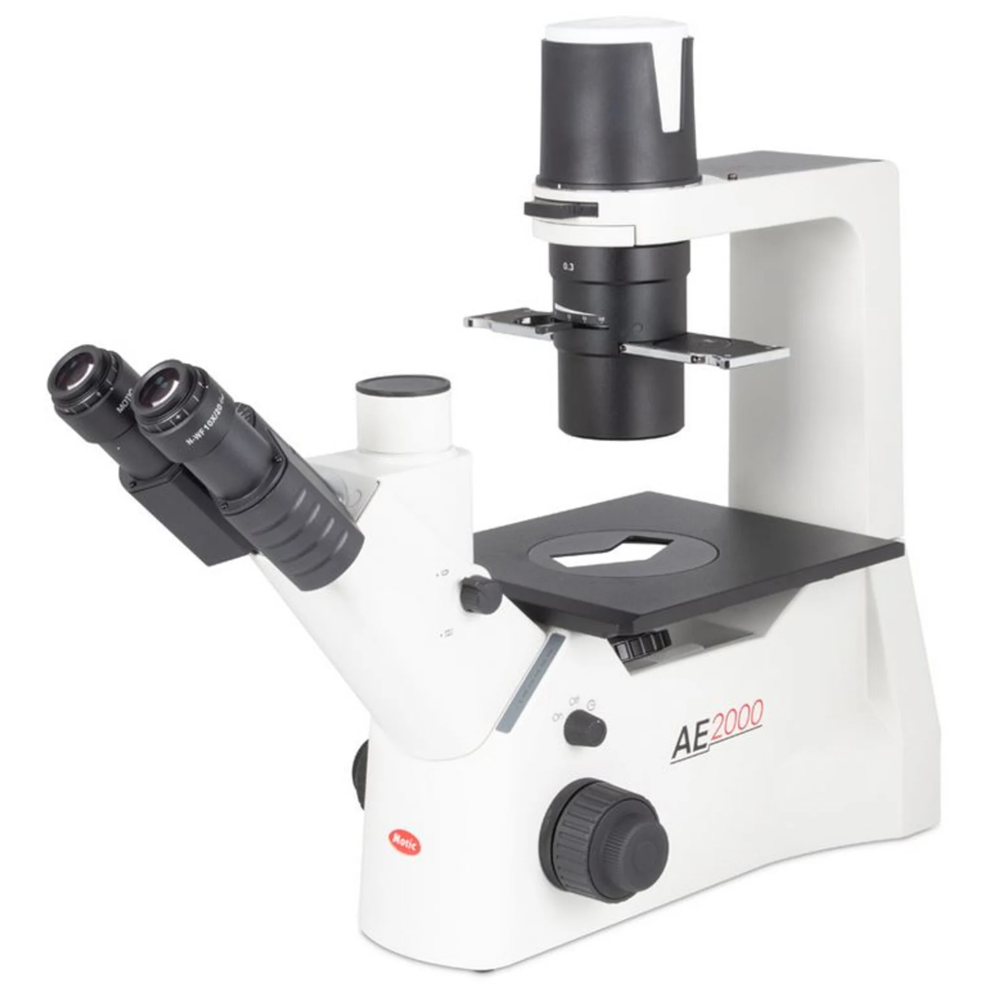 Microscope inversé  AE2000 trino, infinity, 40x-200x, phase, Hal, 30W