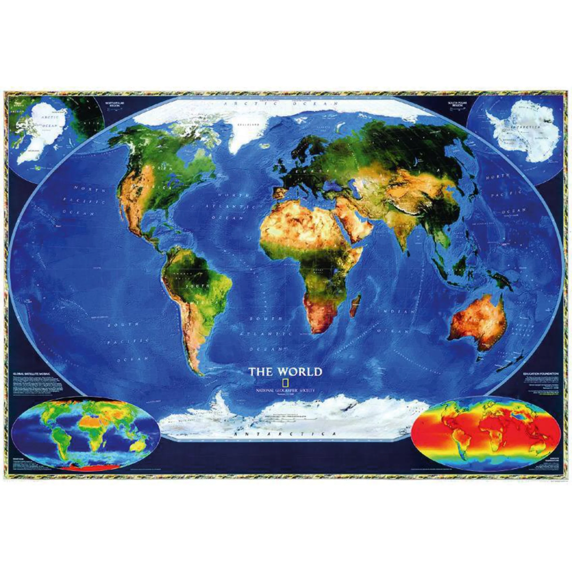 Mappemonde  Satellites la carte mondiale stratifie
