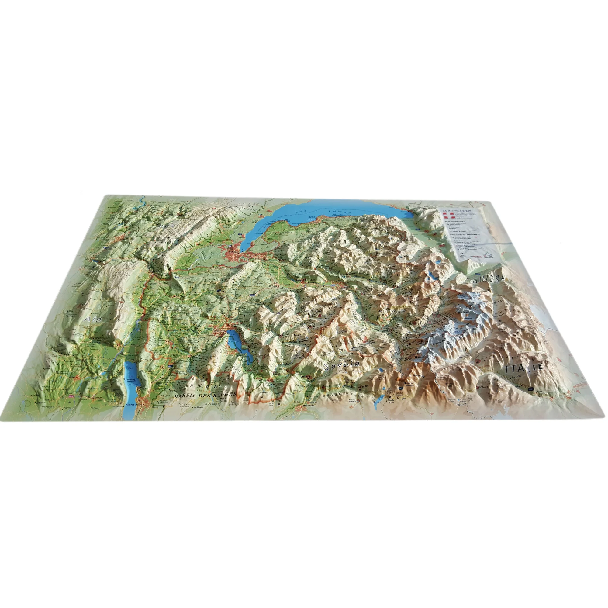 Carte régionale  Haute Savoie Version été