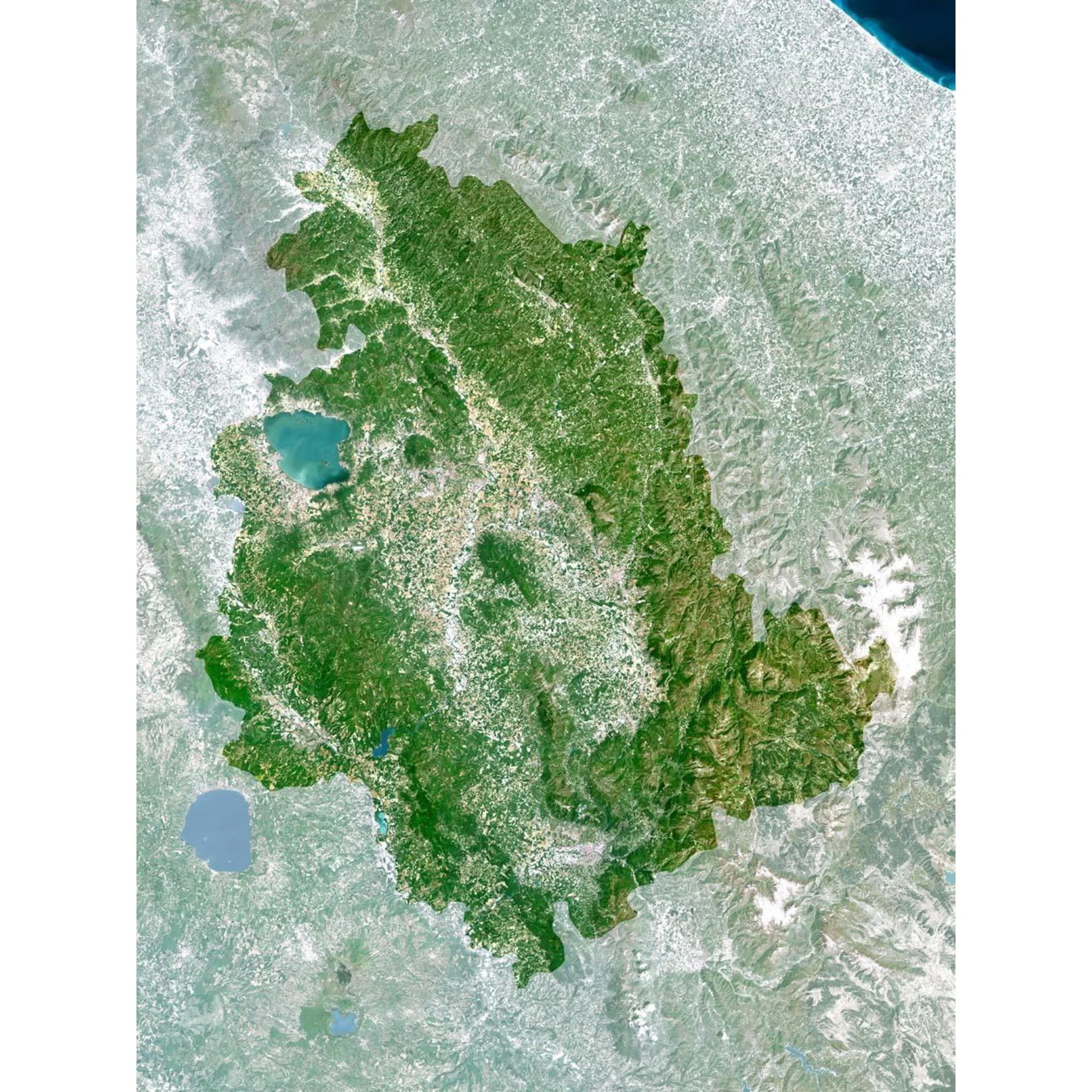 Carte régionale de l'Ombrie (plastifiée)